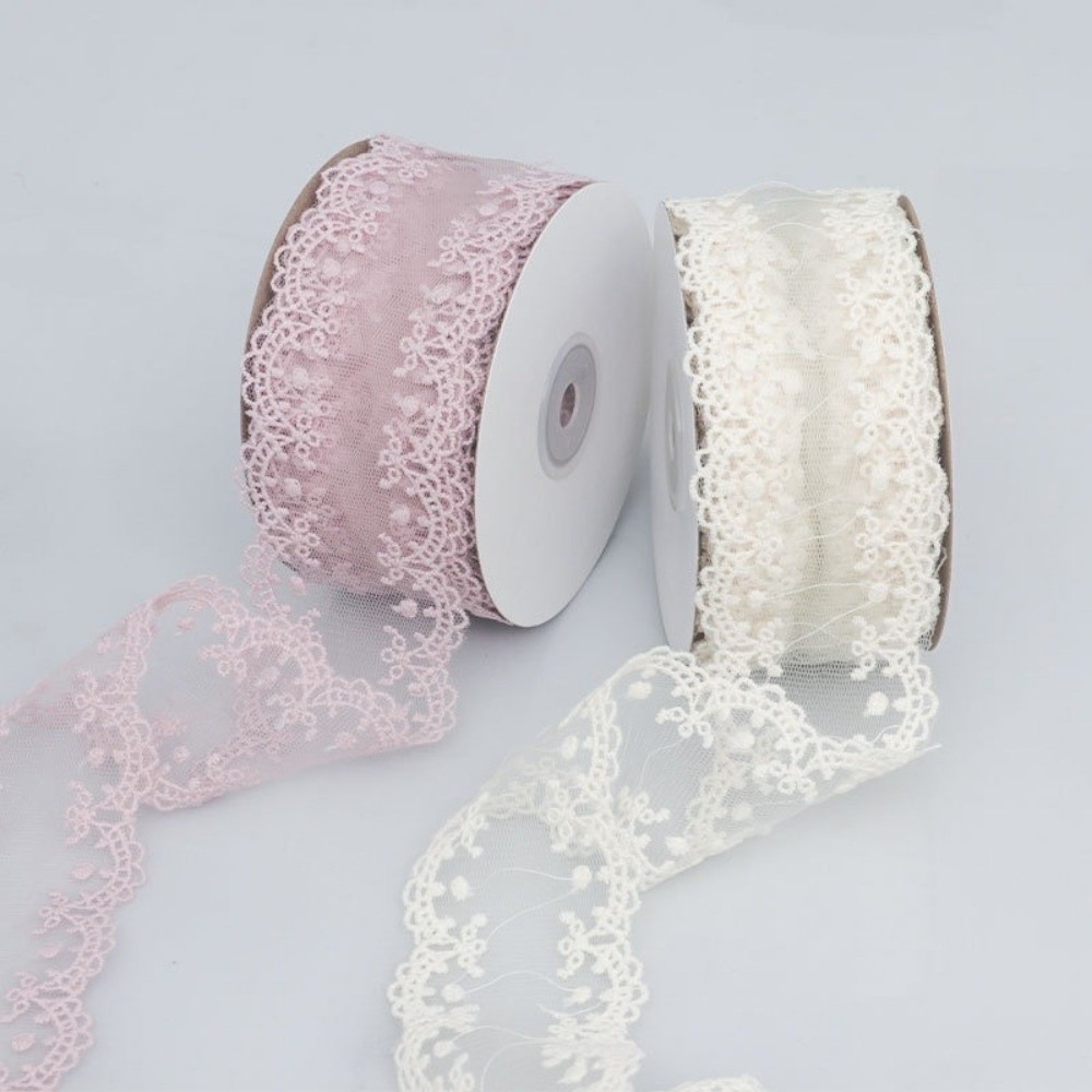 Embroidery Ribbon - DIY Jacquard Hollow Lace Ribbon Embroidery