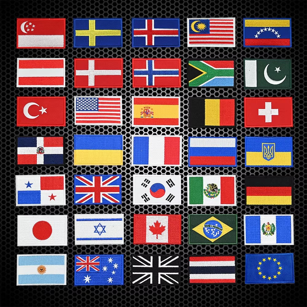 Embroidery Australia - Embroidery Flag Patch US UK Canada