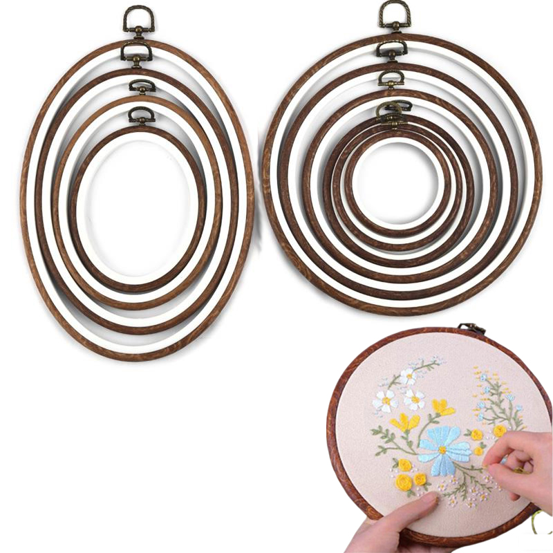 Embroidery Hoop - 10PCS Sewing Tool Round Oval Imitation