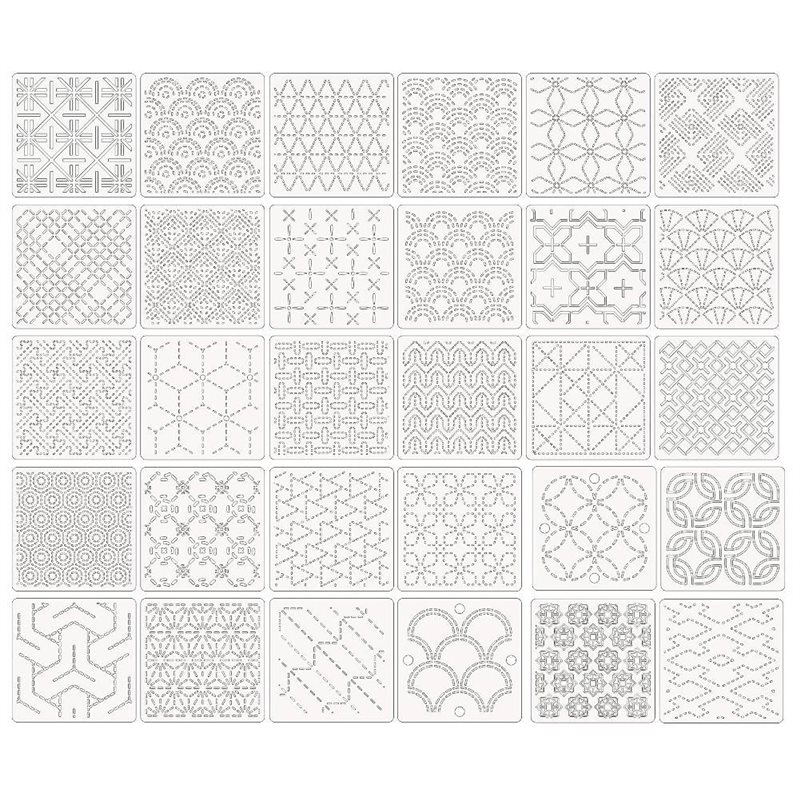 Embroidery X Pattern - ABBP-30 Pcs Spike Template Stencil 4.7