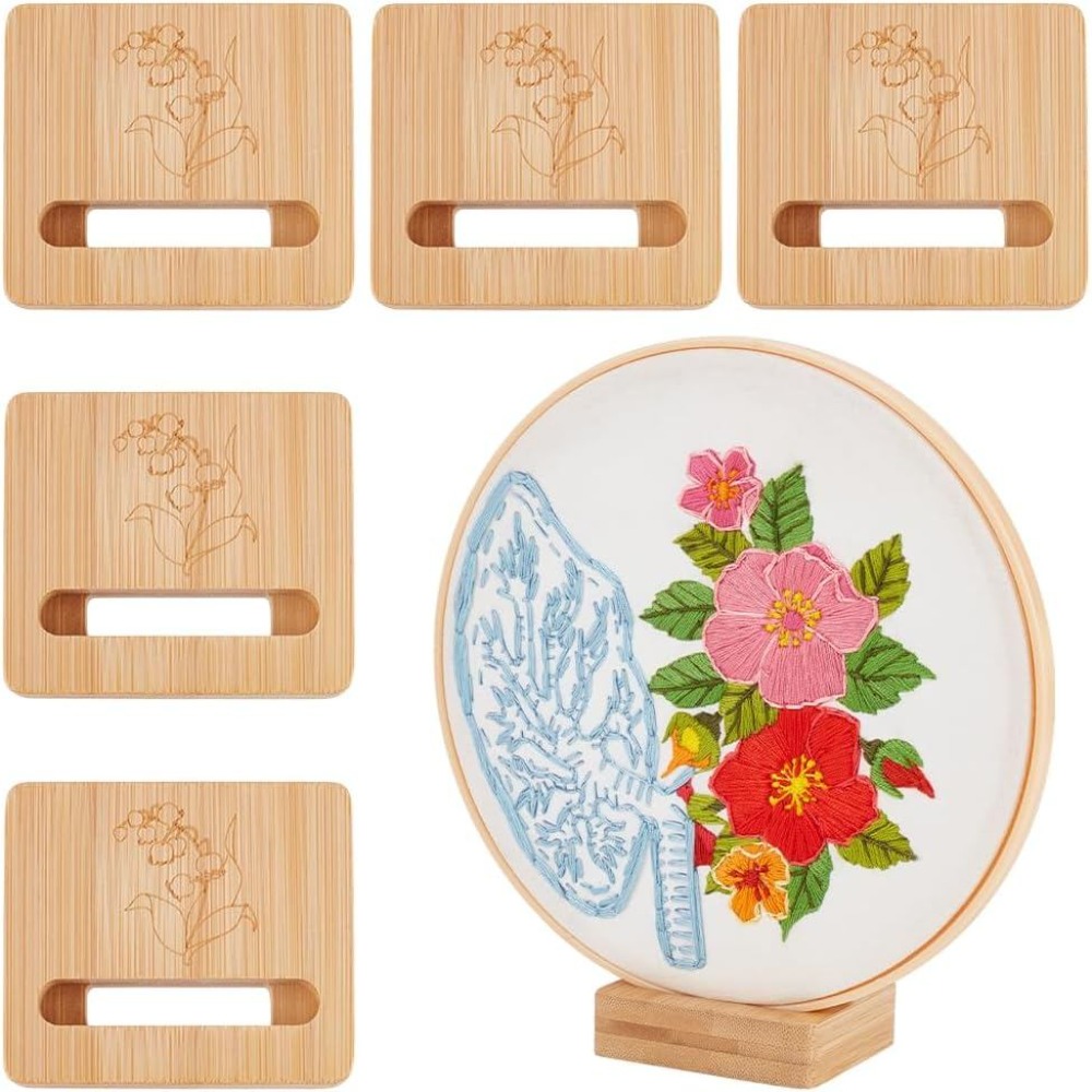 Embroidery Hoop - 6Pcs Embroidery Hoop Rectangle Display Stand