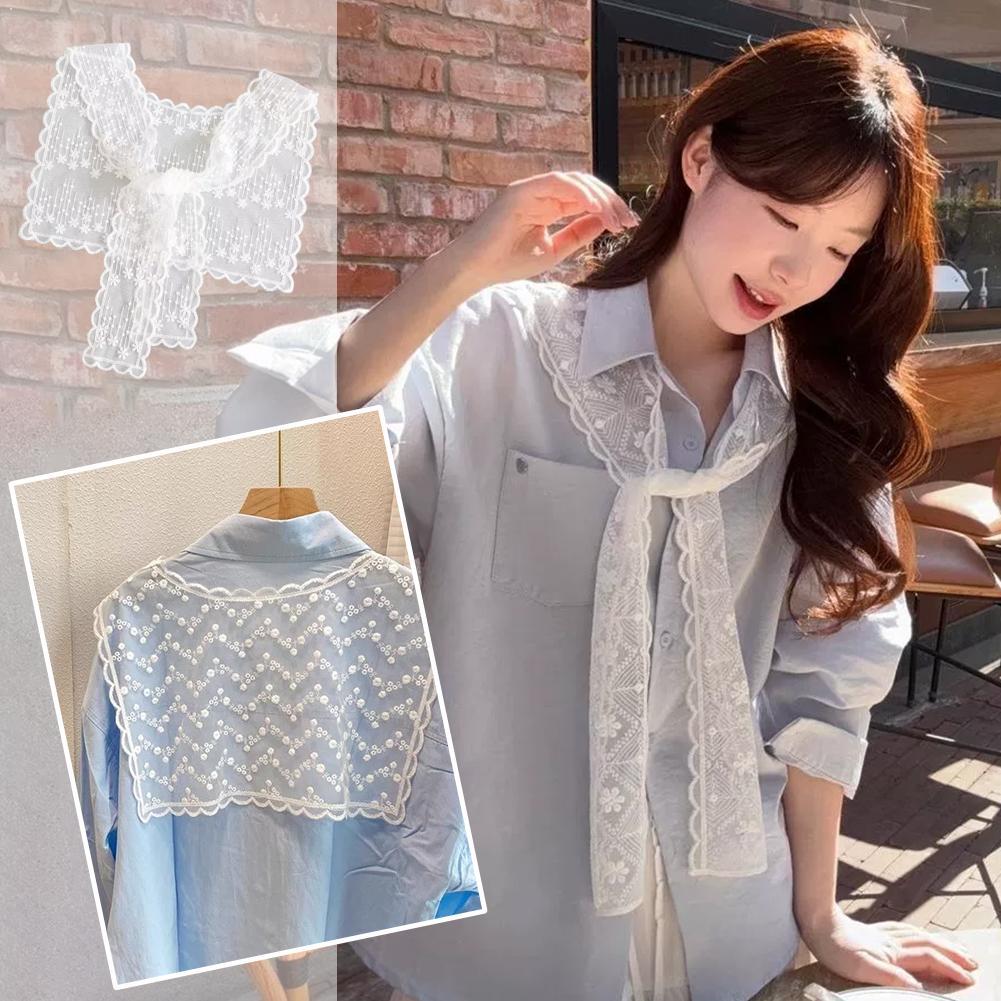 Embroidery Uniform - French Lace Shawl Scarf for Women