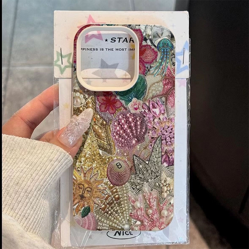 Embroidery X Pattern - Ocean Pearl Embroidery Pattern Phone Case