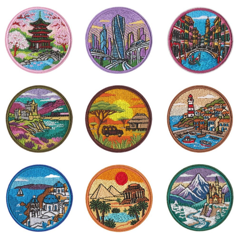 Embroidery Australia - City Landmark Pattern Embroidery Patch DIY