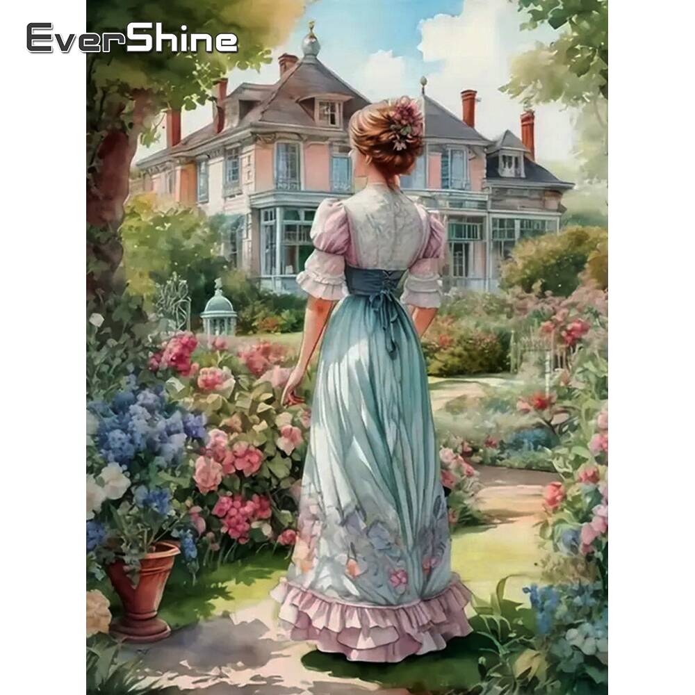 Embroidery Garden - Evershine 5D Diamond Painting Woman Cross
