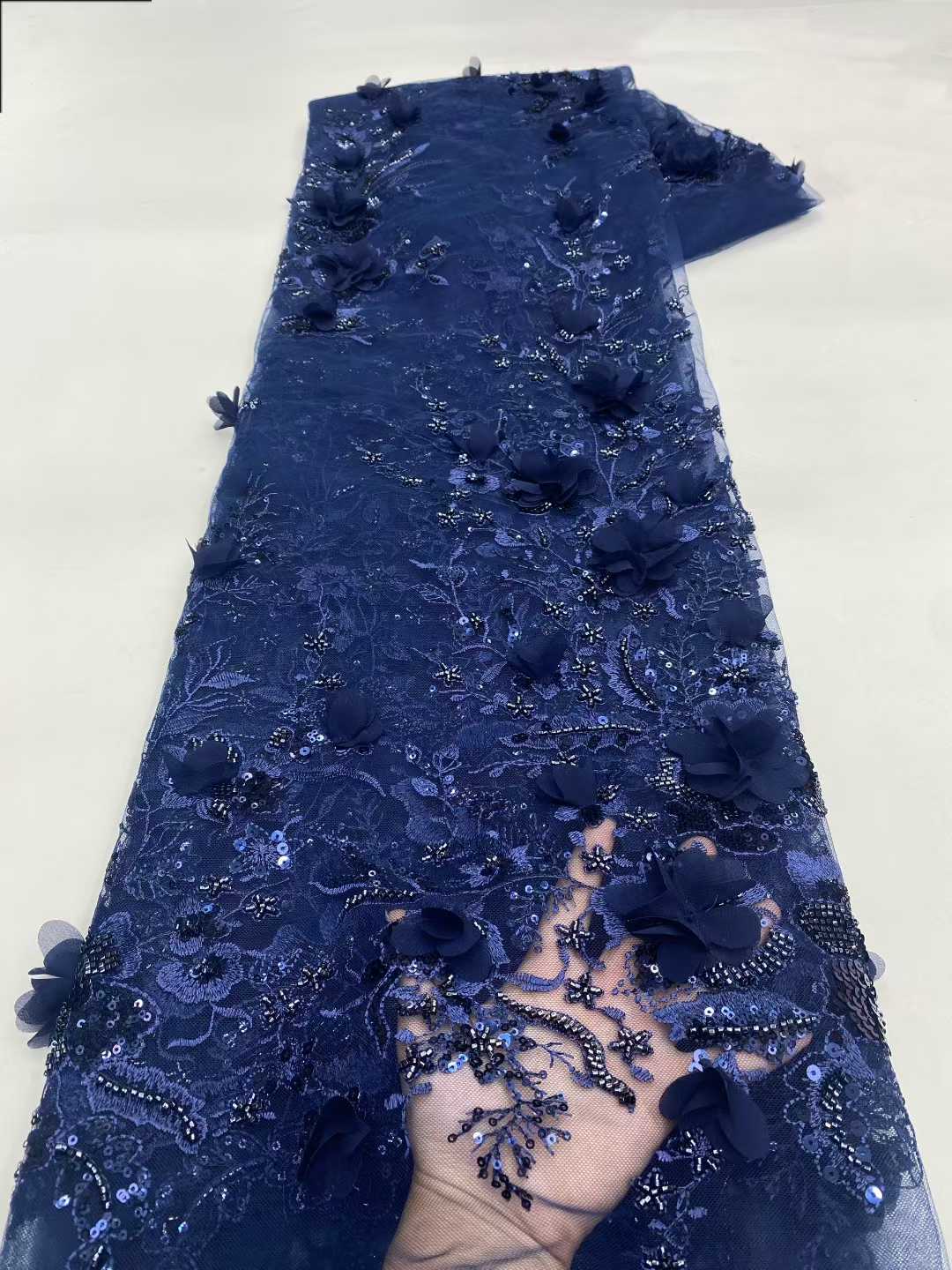 Embroidery Design 3D - New Design African Tulle Lace Fabric