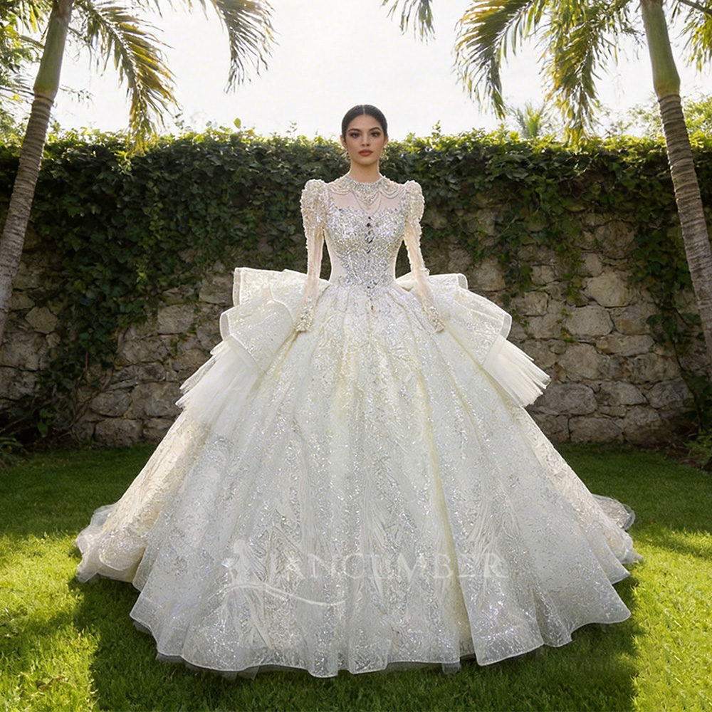 Embroidery Ribbon - High Neck Chic Wedding Dress Corset