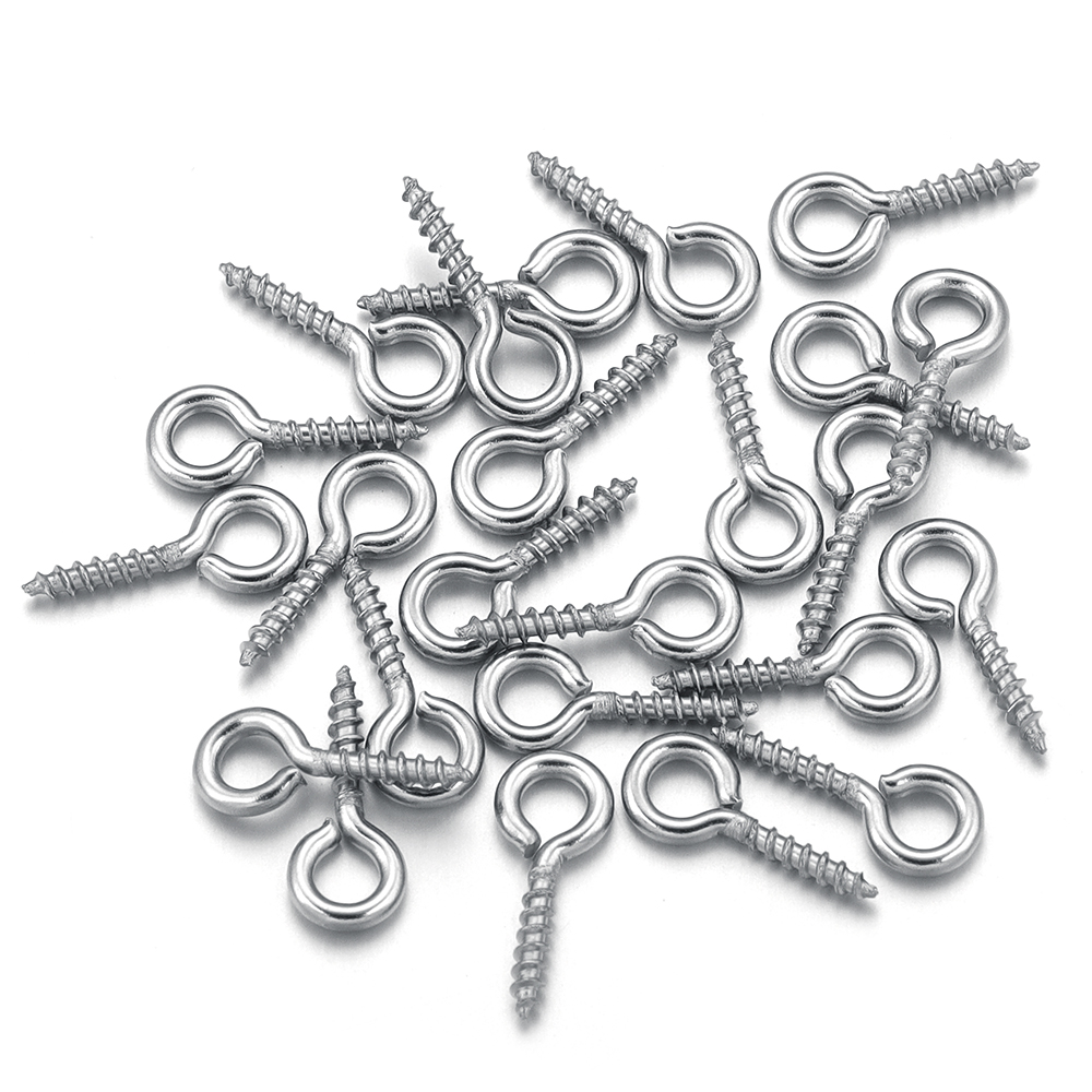 Embroidery Knot - 100pcs/lot Stainless Steel Mini Screw Eye