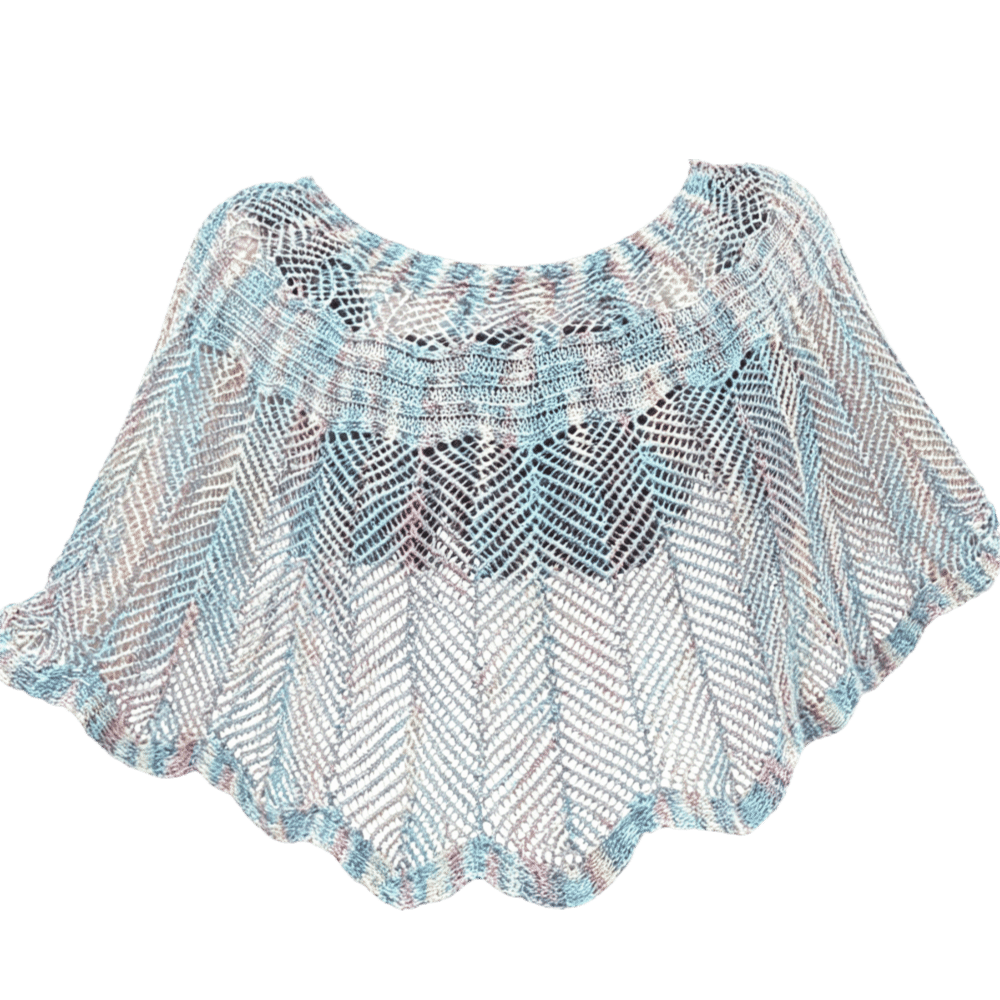 Embroidery Simple - Pullover Style Crochet Shawl Pearl Brooch