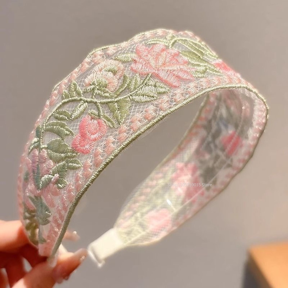 Embroidery Hoop - Spring Lace Embroidery Floral Headband New