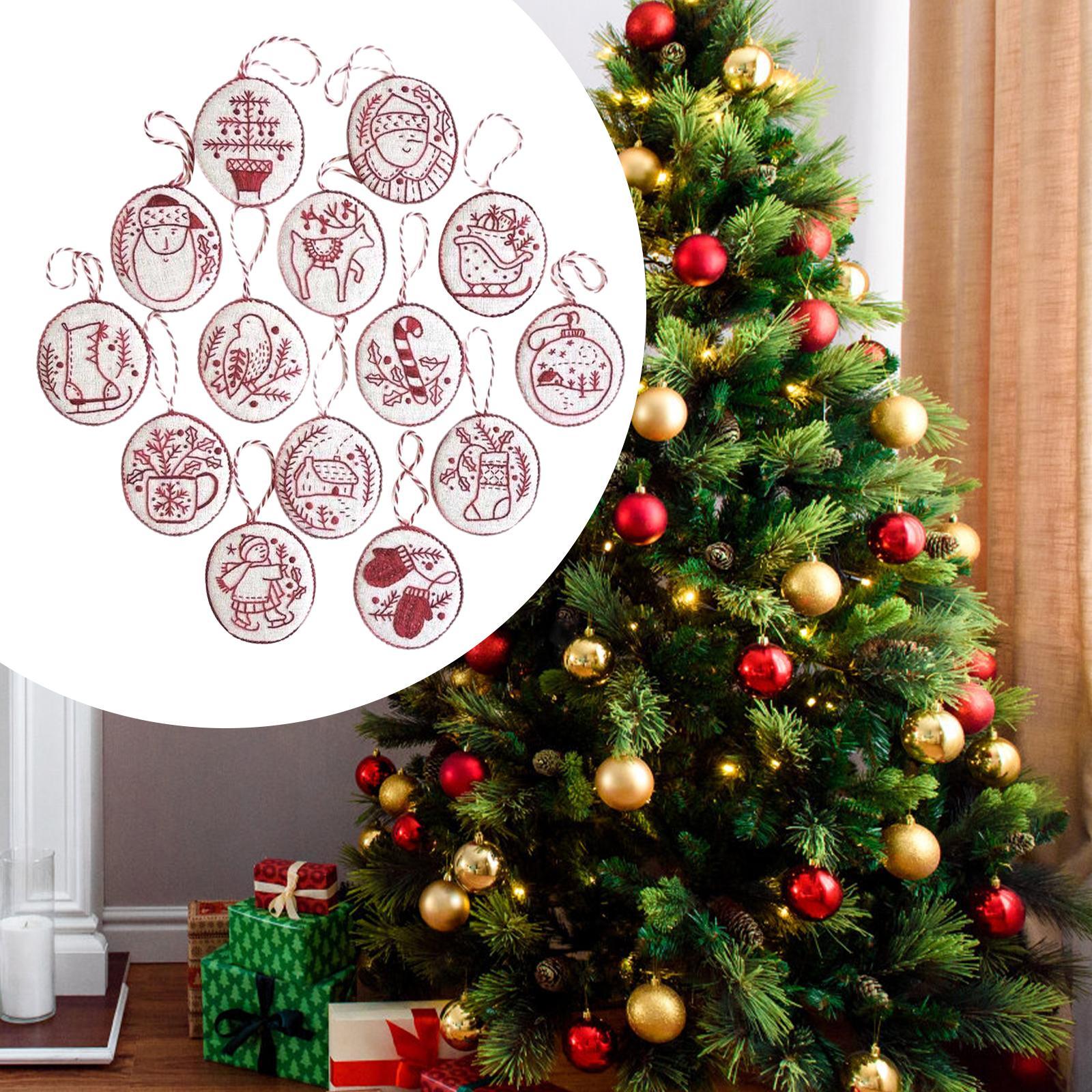 Embroidery Xmas Ornaments - Hand Embroidery Christmas Ornaments Kit Xmas