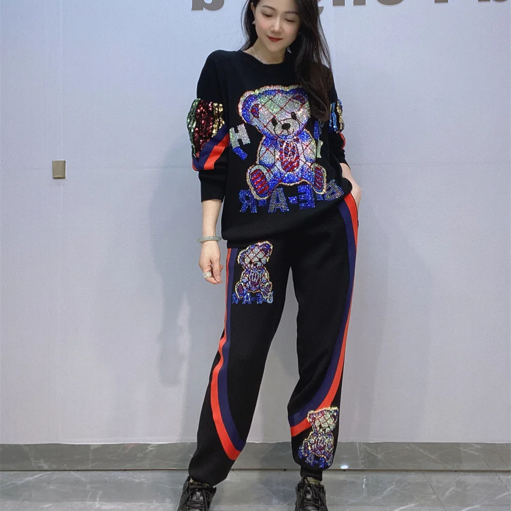 Embroidery X Pattern - Cartoon Bear Diamonds 2 Piece Sets