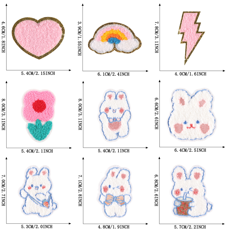10pcs Iron On Patches Lot Chen - Embroidery Design 3D review and price