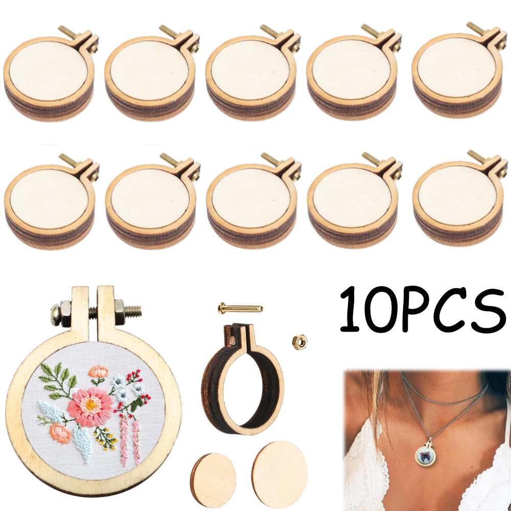 10Pcs/Set Wooden Mini Embroide - Stitch Marker Ring review and price