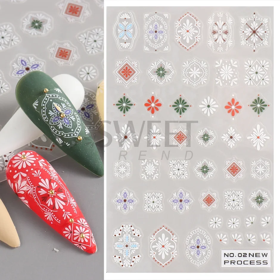 3D Bohemian Matte New Nail Sti - Embroidery Design 3D review and price