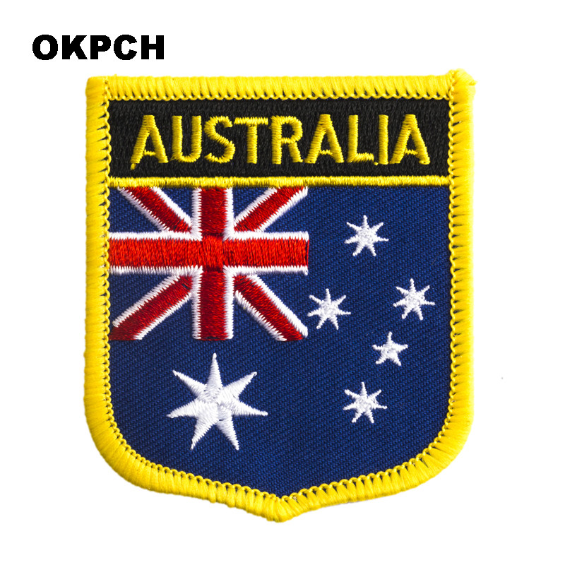 Australia Flag Shield Shape Ir - Embroidery Australia review and price