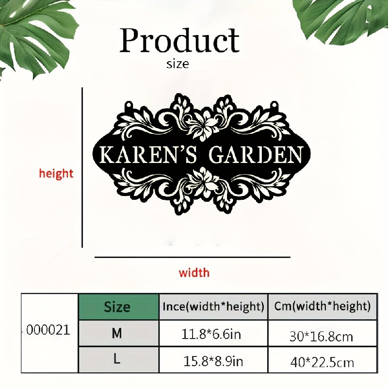 Custom Metal Art Sign with Nam - Embroidery Garden review and price