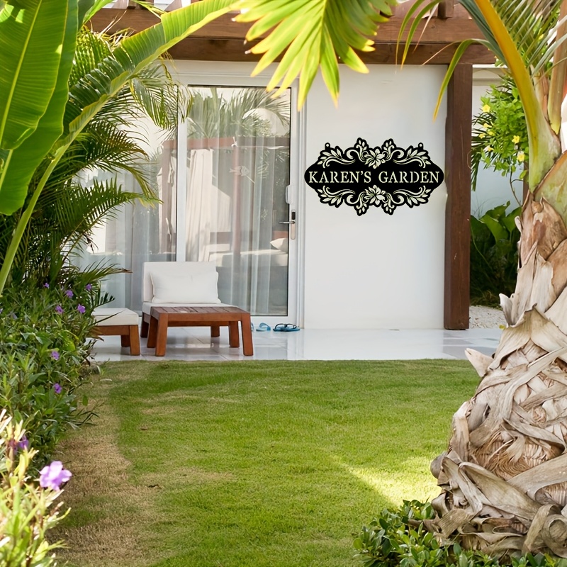 Custom Metal Art Sign with Nam - Embroidery Garden review and price