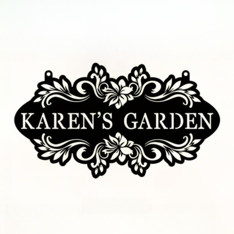 Custom Metal Art Sign with Nam - Embroidery Garden review and price