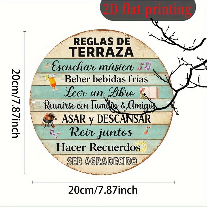Round Aluminum Sign, Vintage P - Embroidery Garden review and price
