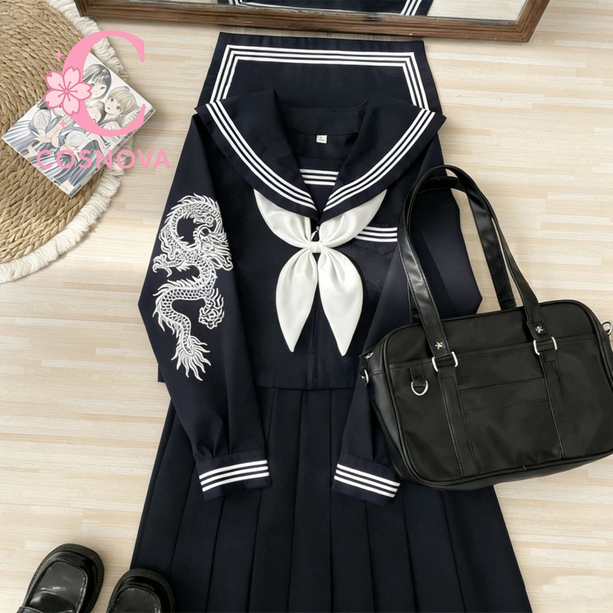 Japanese Dark Goth Punk Sailor - Embroidery Uniform review and price
