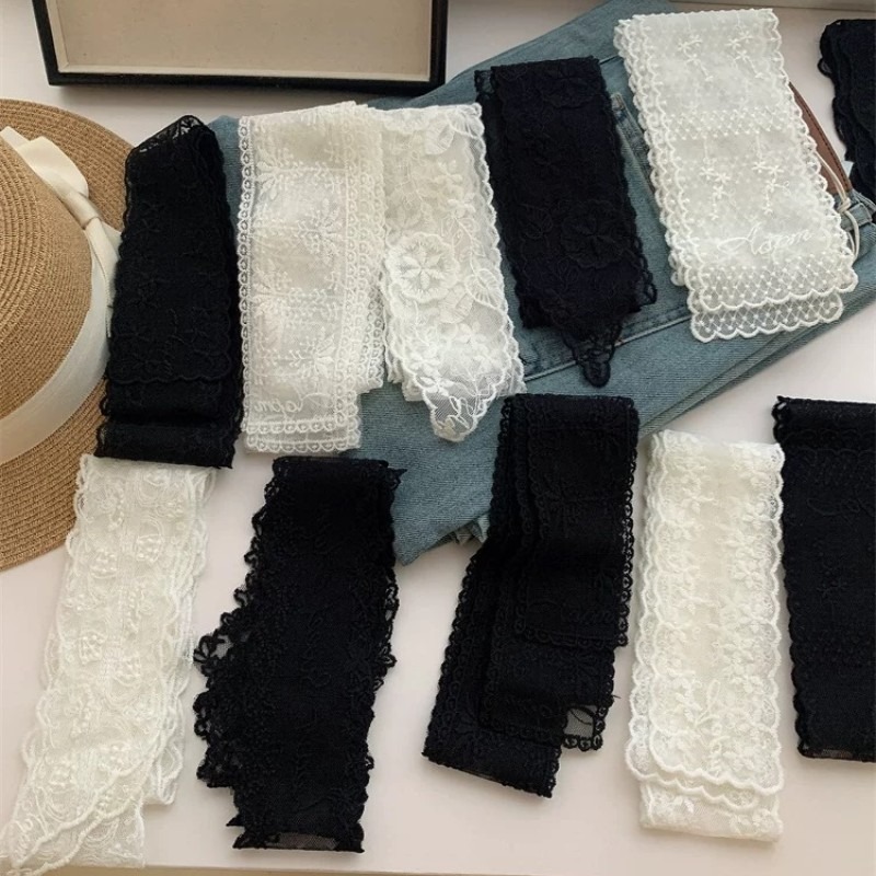 New Black White Long Lace Flow - Embroidery Ribbon review and price