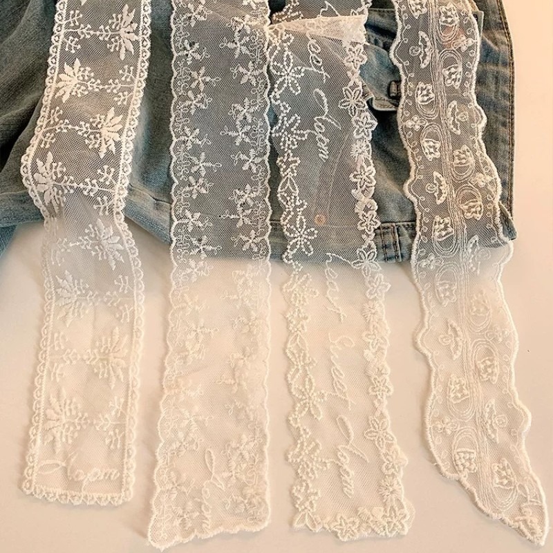 New Black White Long Lace Flow - Embroidery Ribbon review and price