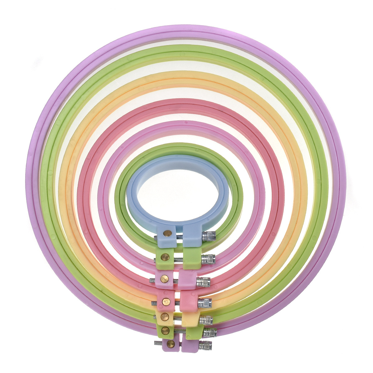1/7pcs 7-25cm Plastic Embroide - Embroidery Hoop review and price