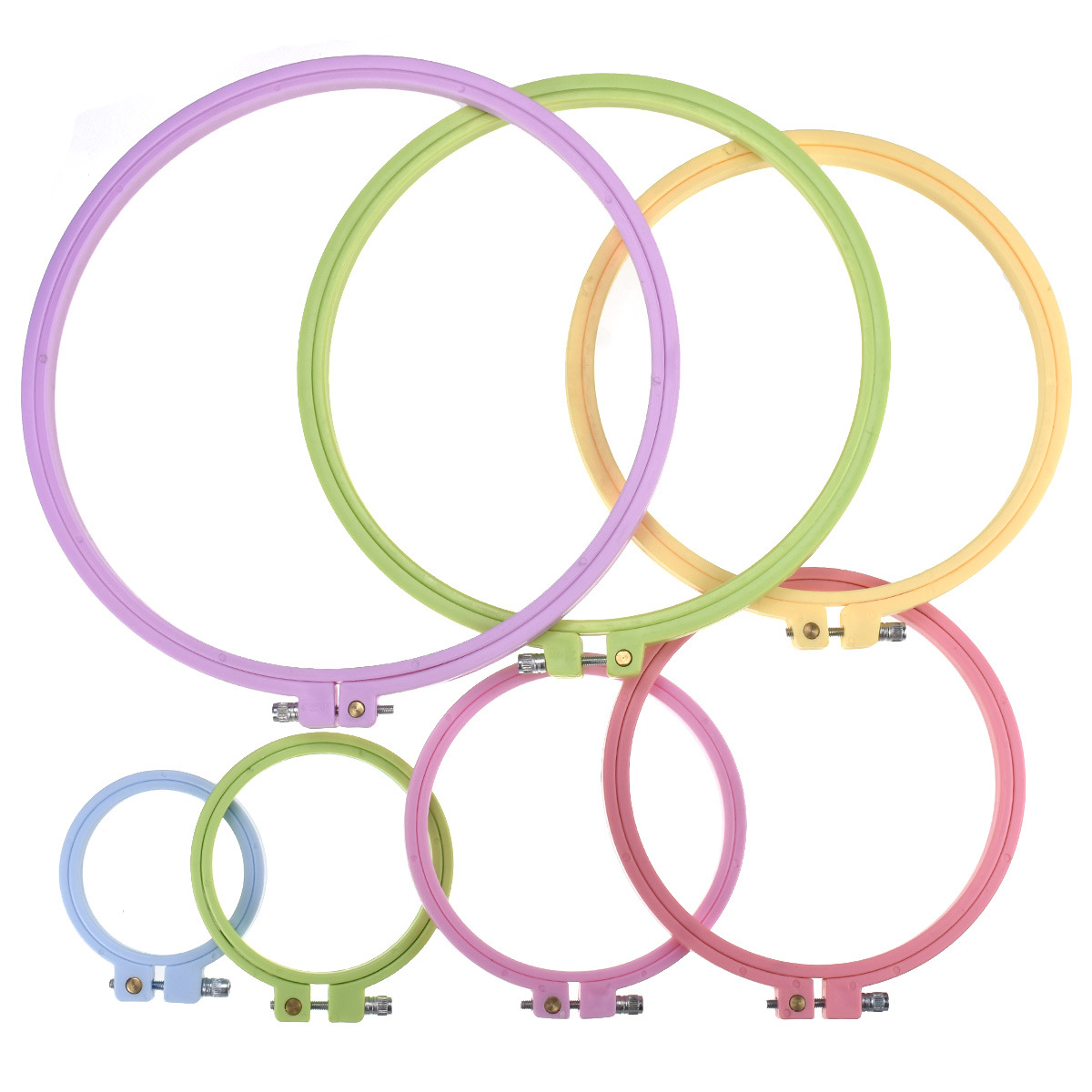 1/7pcs 7-25cm Plastic Embroide - Embroidery Hoop review and price