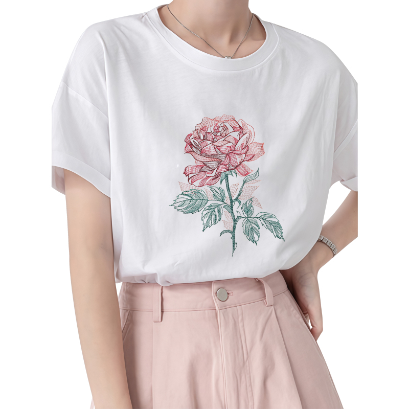 22cm Rose Heat Transfer Printi - Embroidery Effect Canva review and price