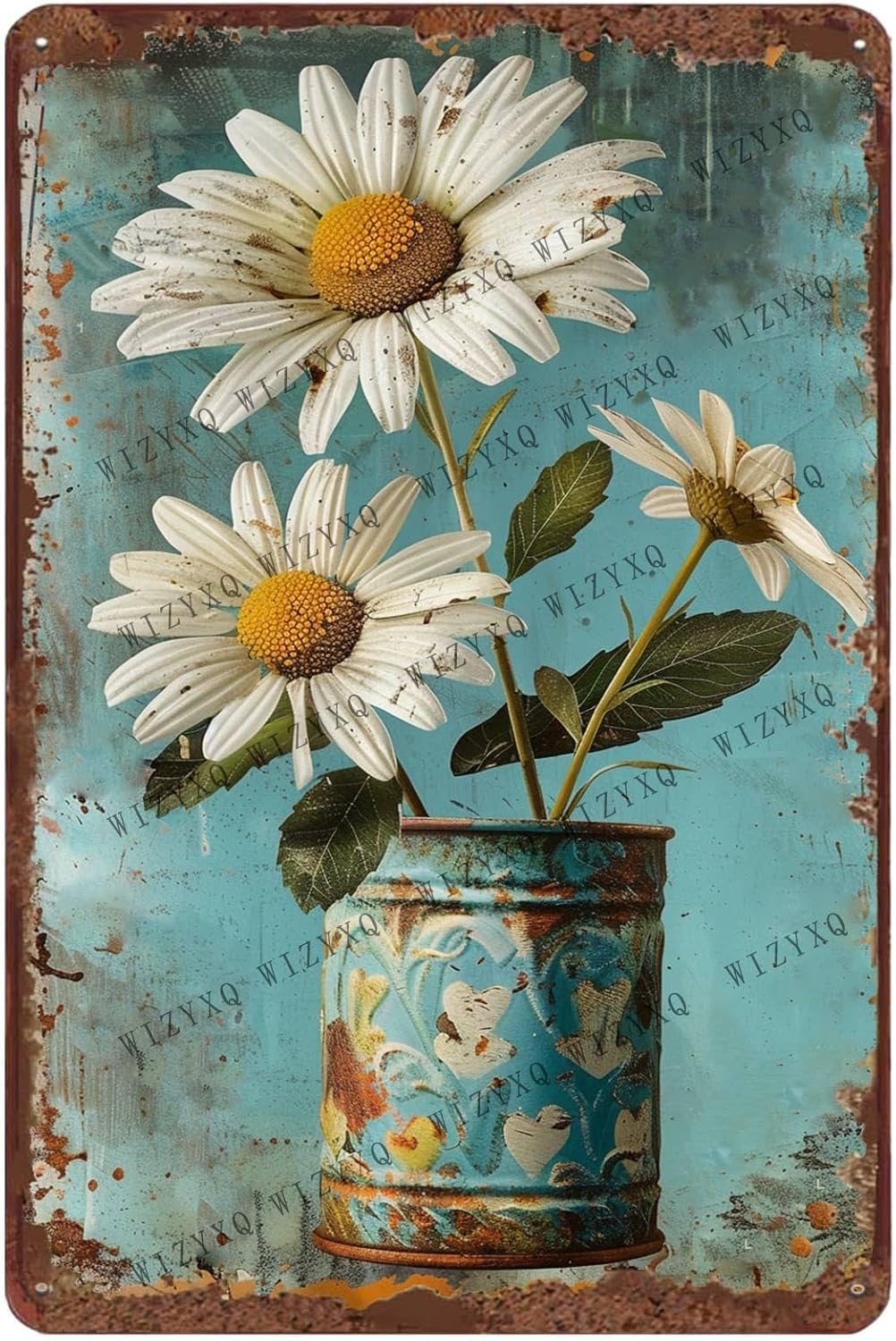 Metal Signs White Daisy Flower - Embroidery Garden review and price