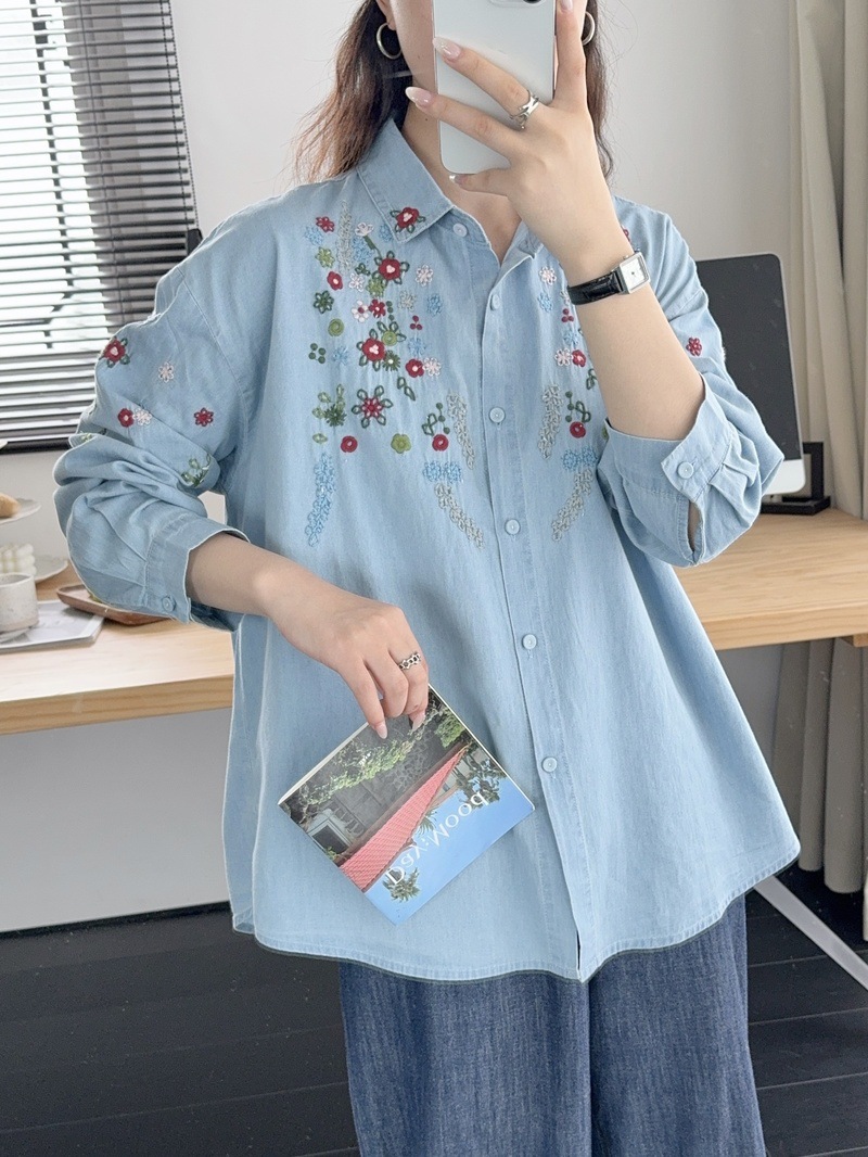 Harajuku y2k Denim Shirts Wome - Embroidery Jeans review and price