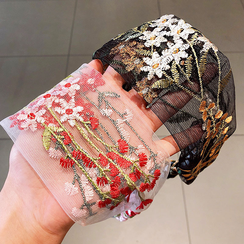 Female Ethnic Hairbands Elasti - Embroidery Knot review and price