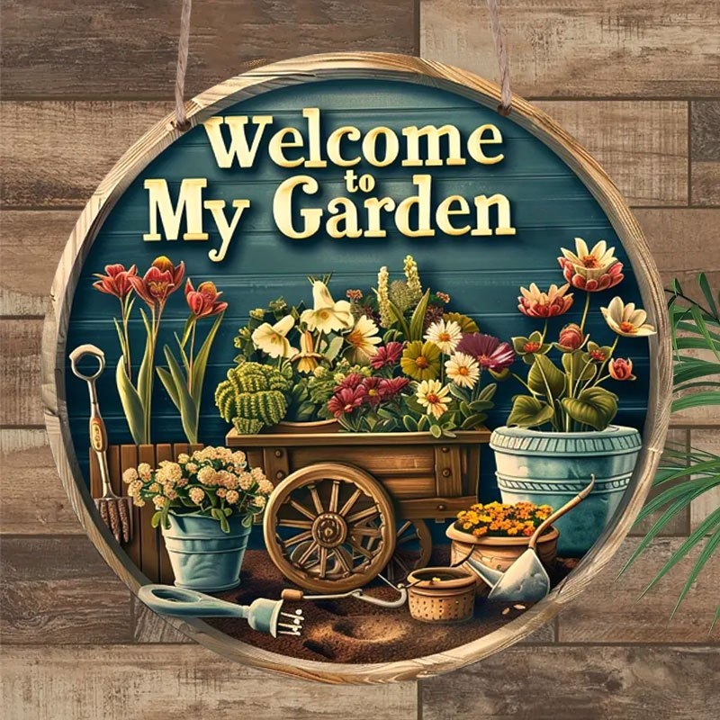 1 Piece 2D Welcome to My Garde - Embroidery Garden review and price
