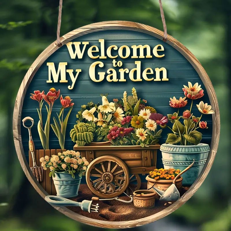 1 Piece 2D Welcome to My Garde - Embroidery Garden review and price