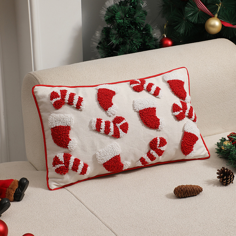 Red Christmas Pillow Cover Dec - Embroidery Xmas Ornaments review and price