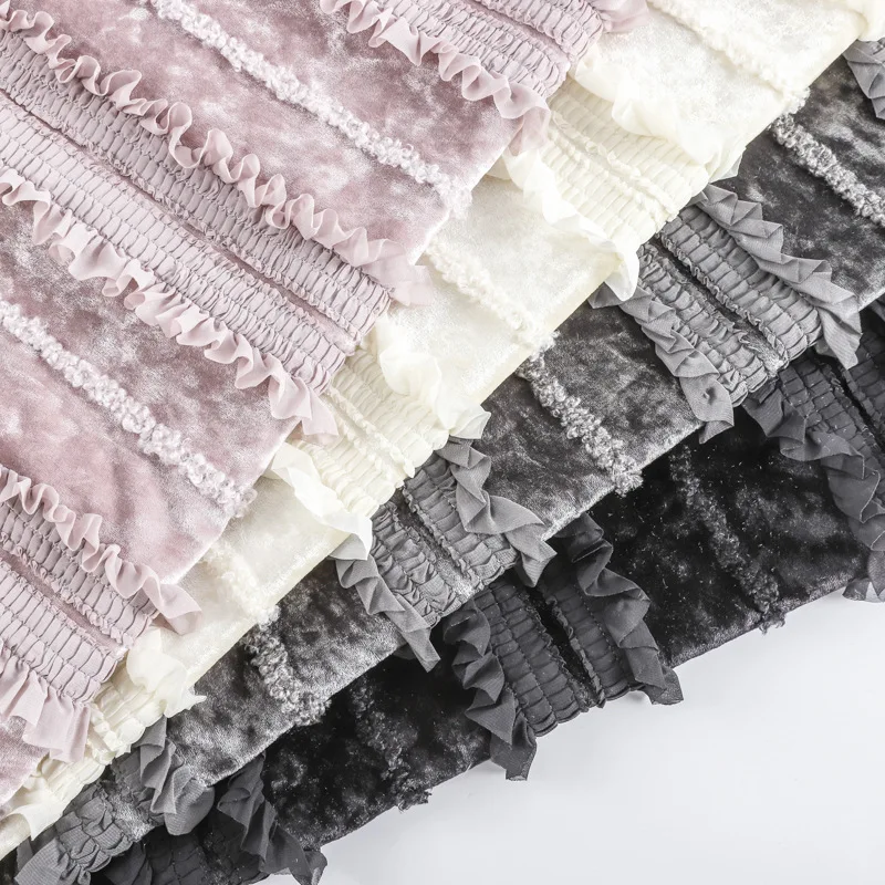 New velvet stretch fabric with - Embroidery Design 3D review and price