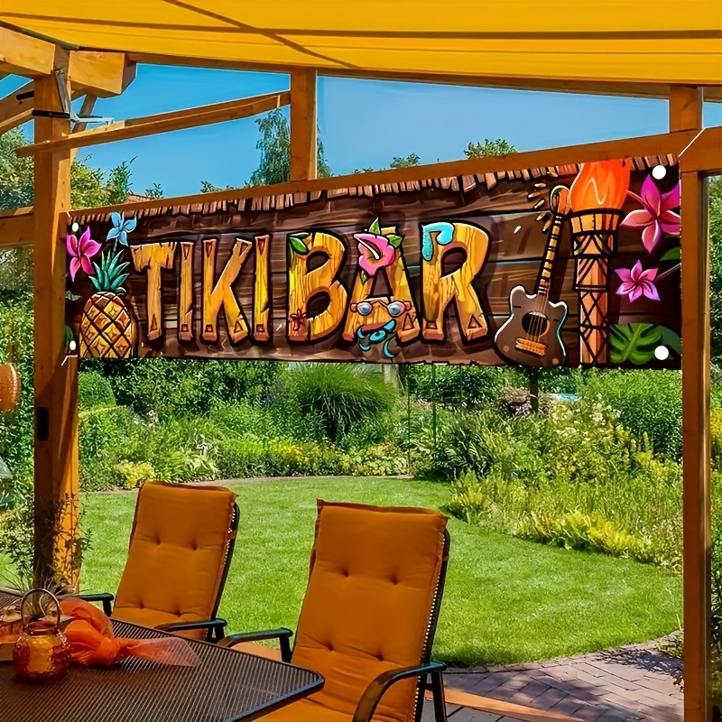 Tiki Bar Banner Tropical Hawai - Embroidery Garden review and price