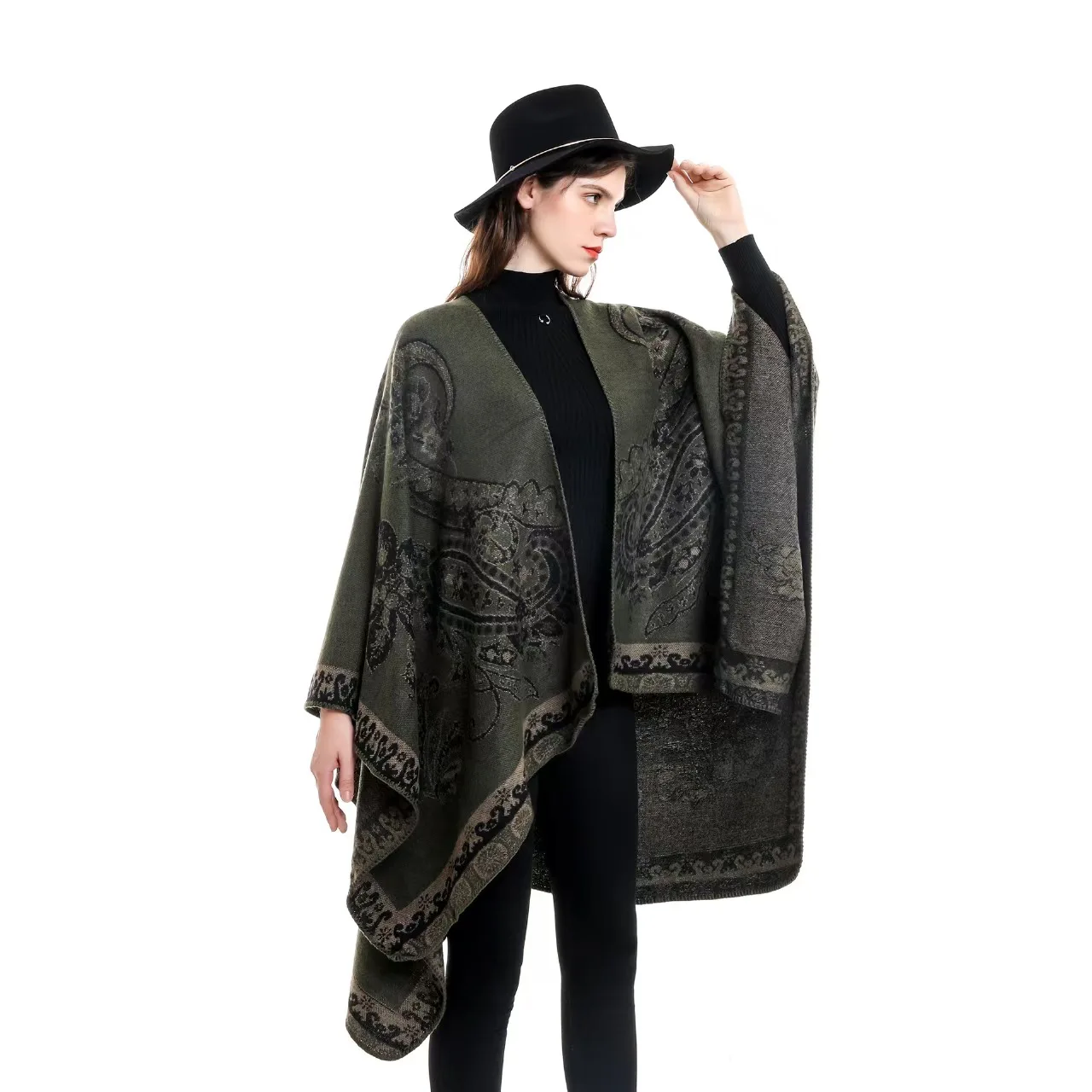 Patterned Faux Cashmere Warm S - Embroidery X Pattern review and price