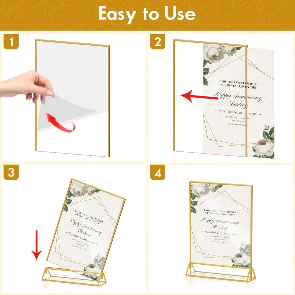 Pack of 6 6x8 Gold Picture Fra - Embroidery Studio review and price