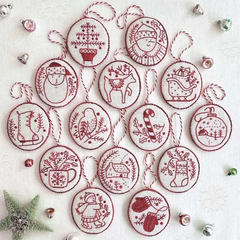 Christmas Embroidery Kit DIY H - Embroidery Xmas Ornaments review and price