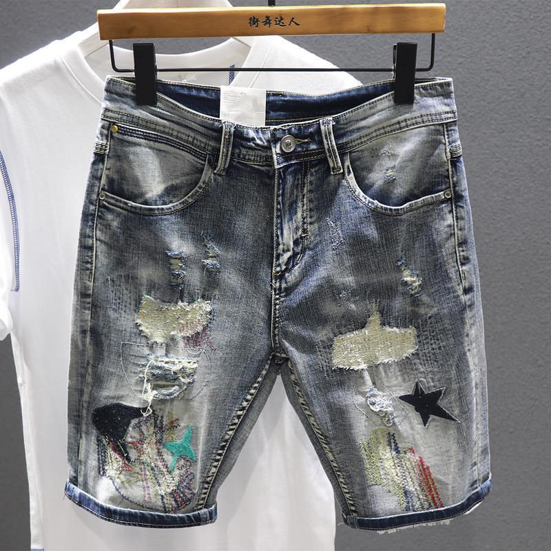 Man Denim Shorts Selvedge Mult - Embroidery Jeans review and price