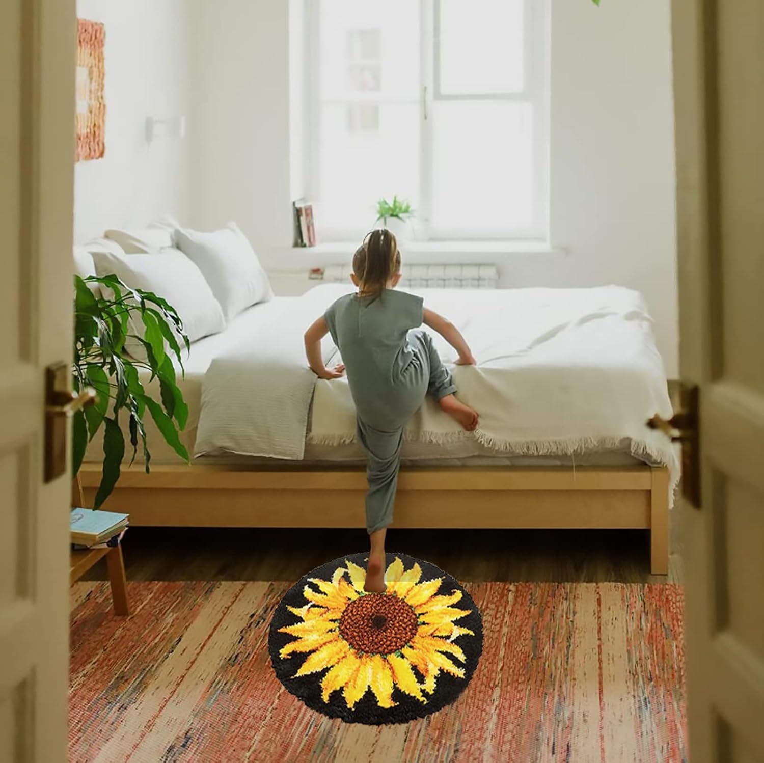 Latch Hook Rug Kit, Sunflower  - Embroidery X Pattern review and price