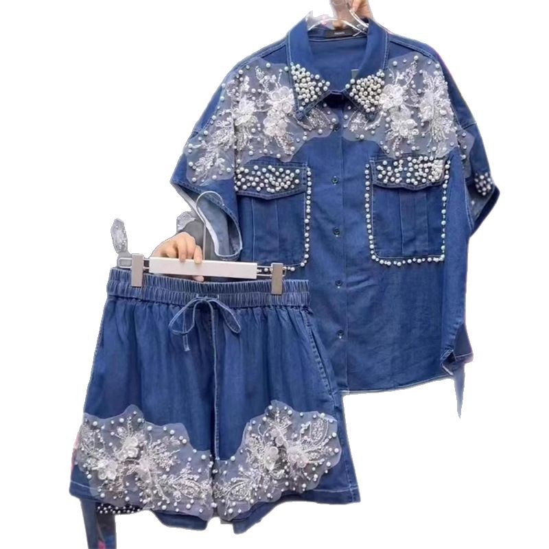 Women Diamonds Beaded Flowers  - Embroidery Jeans review and price