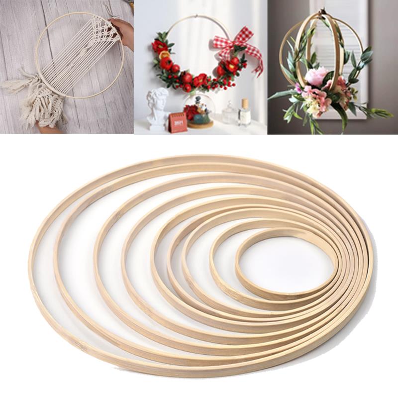 1/5Pcs 8-33cm Wooden DIY Handm - Stitch Marker Ring review and price